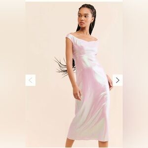 Anthropologie Pink Midi Dress